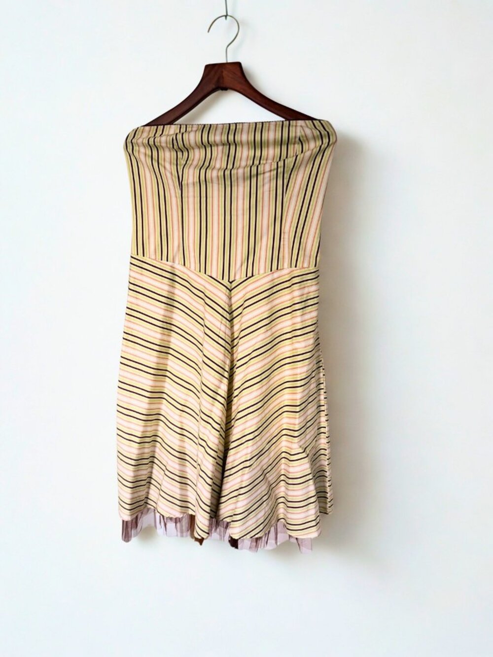 Striped Strapless Dress